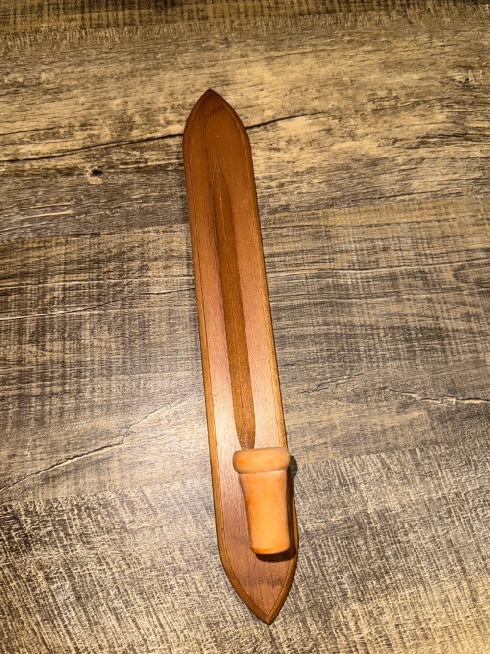 Vintage Wood Wall Candle Holder (1)